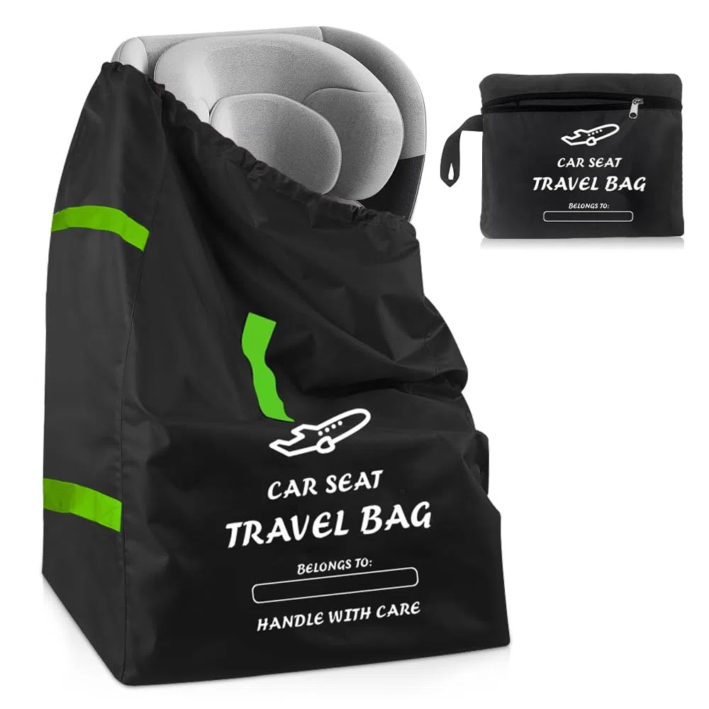 Bolsa de Transporte para Asiento Infantil, Impermeable Bolsa de Transporte Cochecito, Bolsa de Viaje para Viajes en Avión, Resistente al Agua, con Correa para el Hombro (86x46x46)