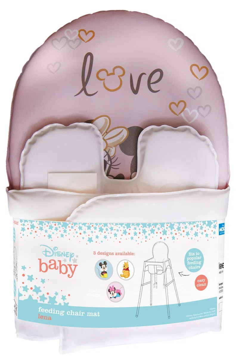 keeeper Cojín para trona Minnie, Uso universal para tronas, Con cierre de velcro, Lena, Rosa pastel