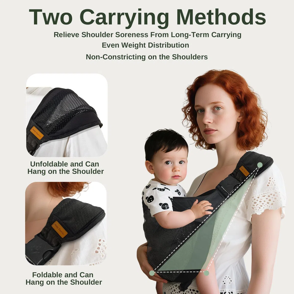 PortabebéS Ajustable, Fular Portabebe Lateral, Porta Bebes De 0 A 36 Meses,PortabebéS ErgonóMico Porteo Bebe, Carga MáXima: 25 Kg (Negro)