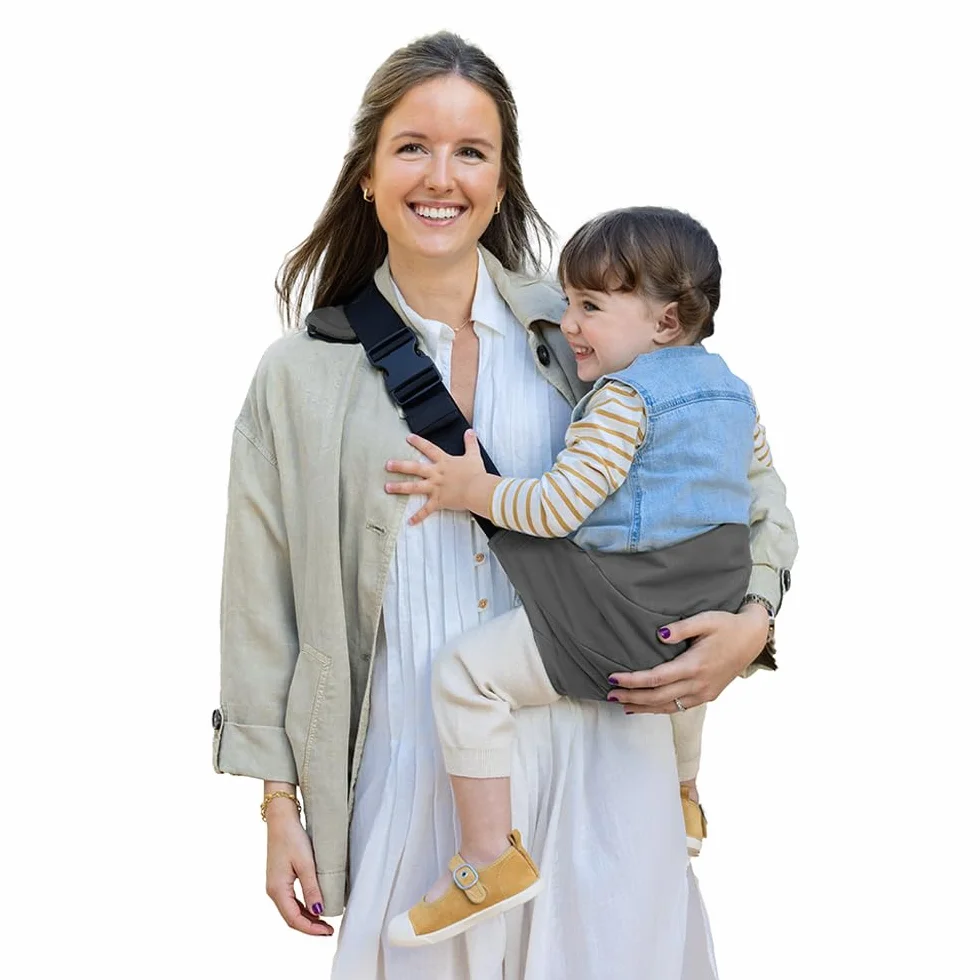 Jané Catch Bandolera Bebé Cadera Porteo Lateral Ajustable Ergonómico Antideslizante 100% Algodón 9-48 Meses Gris