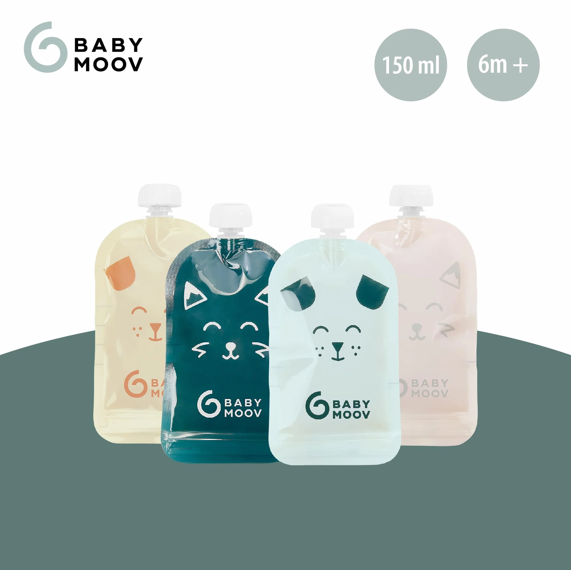 Babymoov 20 Cantimploras Reutilizables para Bebés y Niños, 150 Mililitros