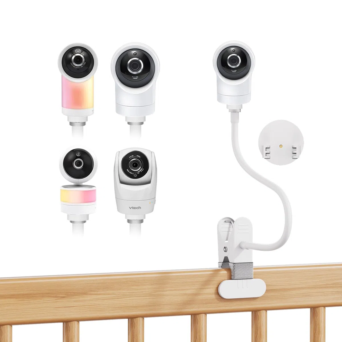 Soporte para Monitor de bebé Compatible con cámaras VTech 901/928HD/5263/5755/5764HD/7764HD/7766/5766/5263/BM5254/RM5755HD, Leapfrog LF920HD/RM7768HD/LF815HD/LF1726FHD/LF2413/915/925