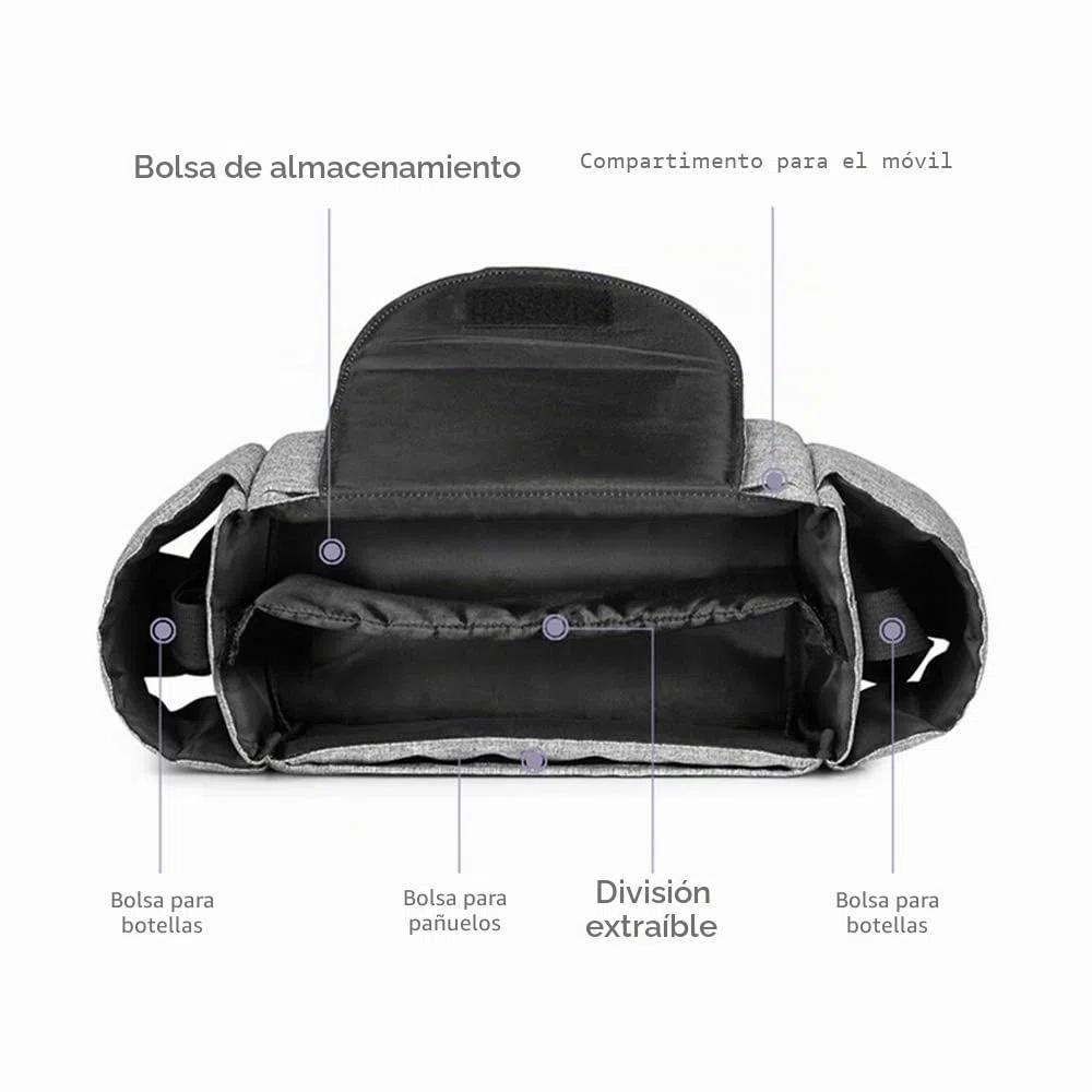 LEADSTAR Bolsos Carritos Bebe, Organizador para Coches de Paseo Bolsa Organizadora para Cochecitos Universal, Bolsa de Almacenamiento Organizador Accesorios para Cochecito Coches de Paseo para Mama
