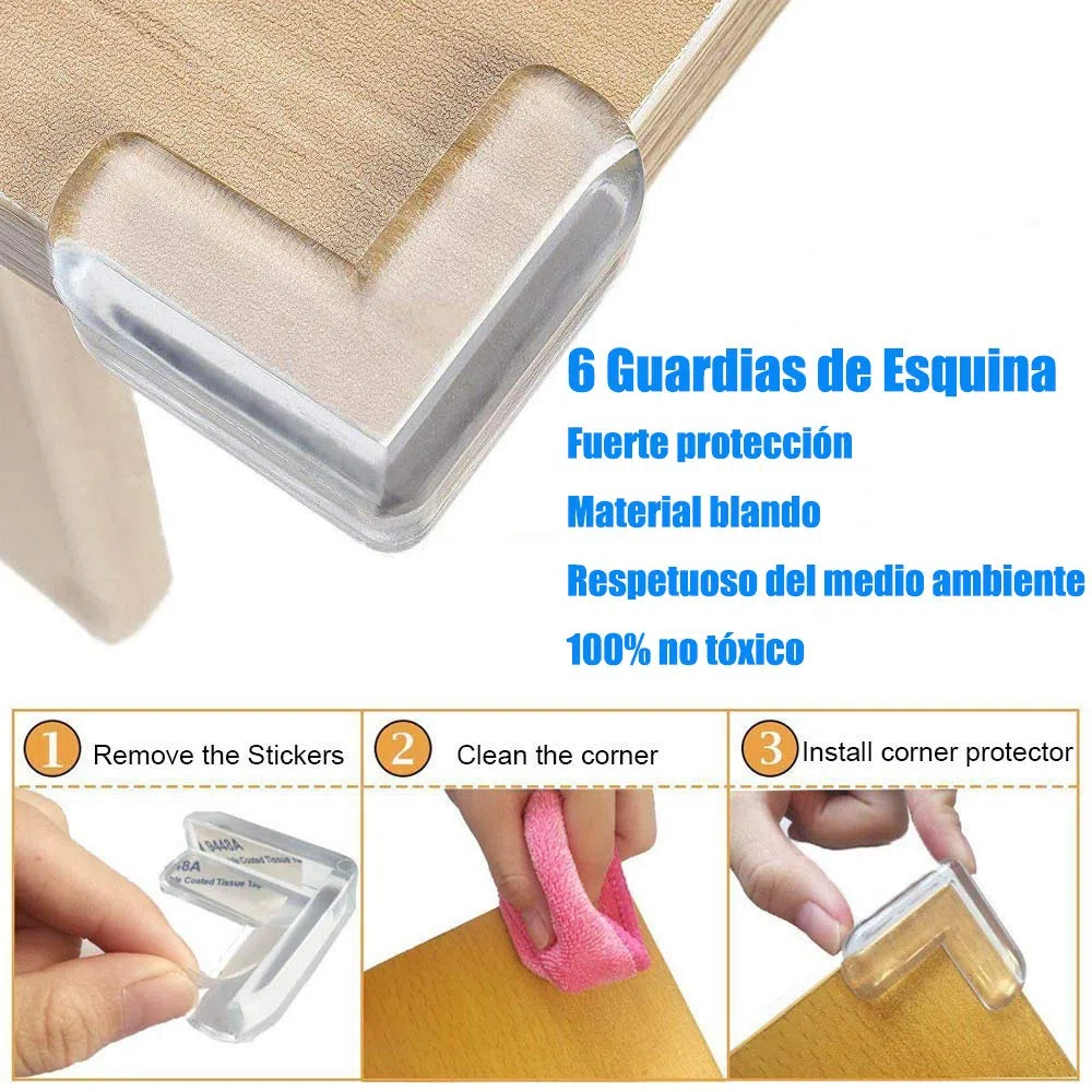 Kit de Seguridad para Bebés, 12 Cerraduras de Seguridad Niños+16 Protectores Esquinas Bebes+ 12 Cubiertas para enchufes+4 Protectores Puertas Bebe