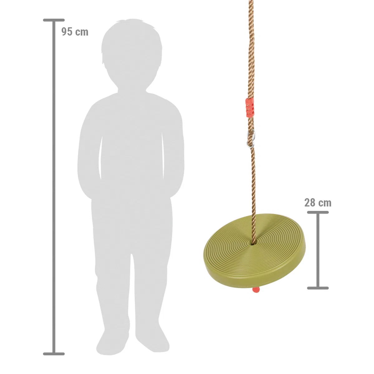 small foot Columpio de Placa 6118 de plástico Estable y Resistente a la Intemperie, Capacidad de Carga de hasta 70 kg, a Partir de 3 años