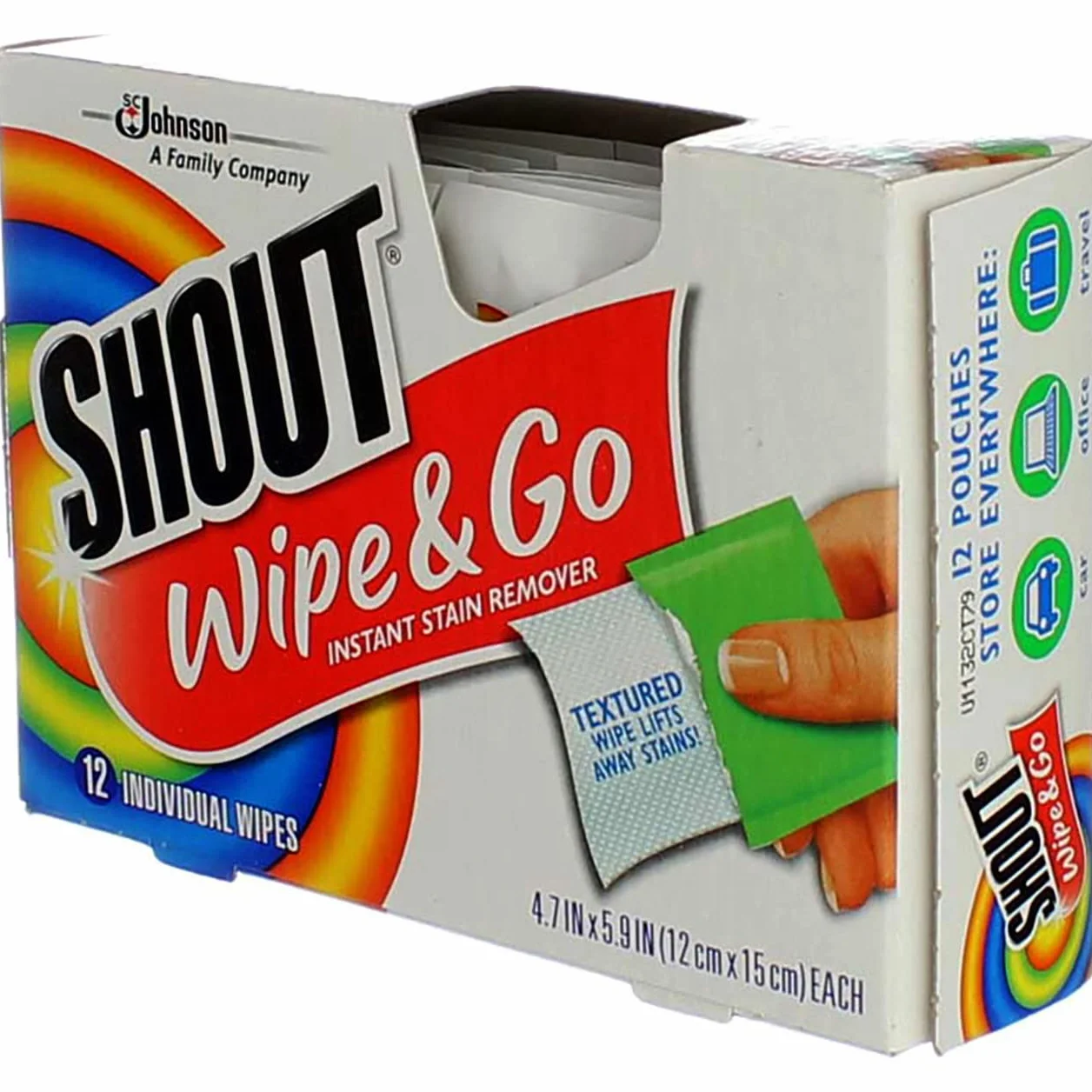 Johnson Wax 02246 Shout Wipes con 12 Toallitas