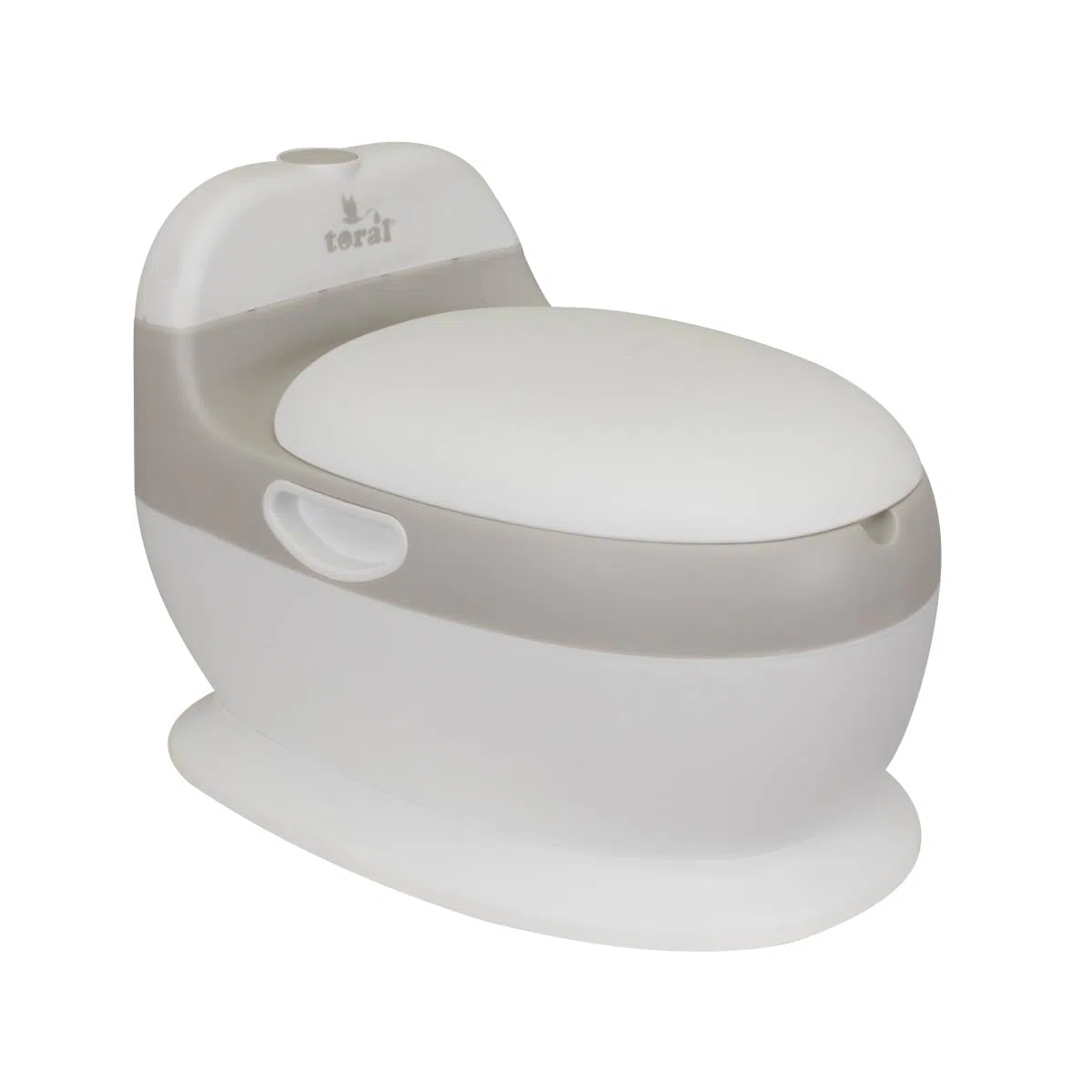TORAL Orinal Bebe Musical Acolchado. Inodoro portatil handy potty. Ayuda al aprendizaje de bebés y niños. Perfecto como orinal bebe 2 años o baño portatil. Orinal portatil con sonido incluido. +18m
