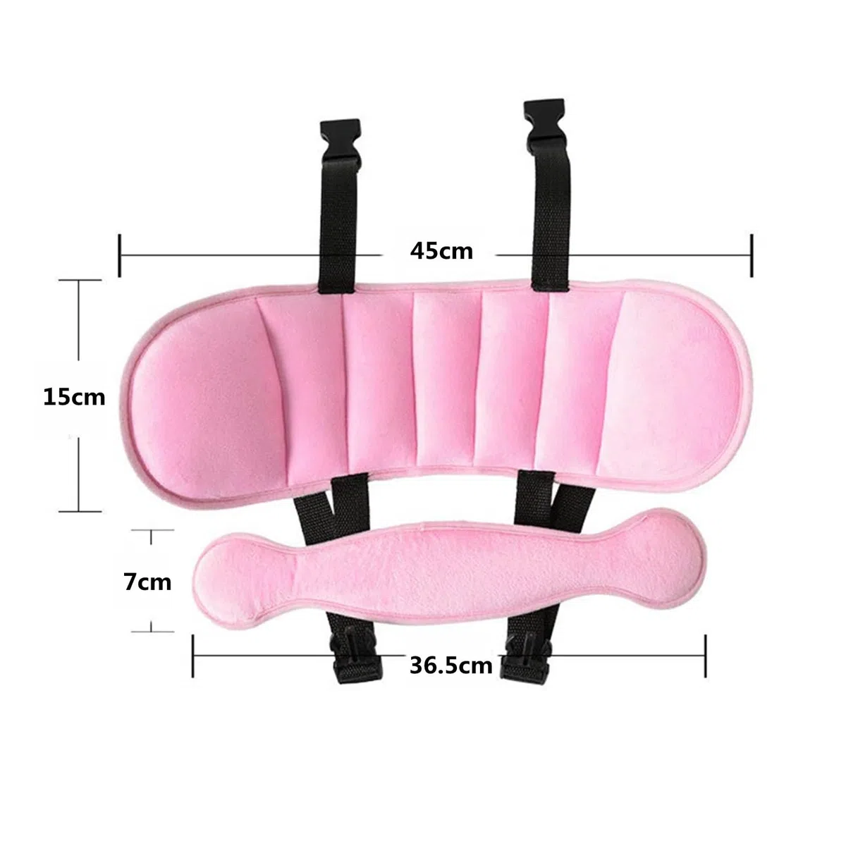 LATRAT - Cinturón de ayuda para la cabeza para asiento de coche infantil, reposacabezas ajustable para asiento de seguridad infantil, cómodo cuña cuello almohada cabeza fijación Holder repositorio