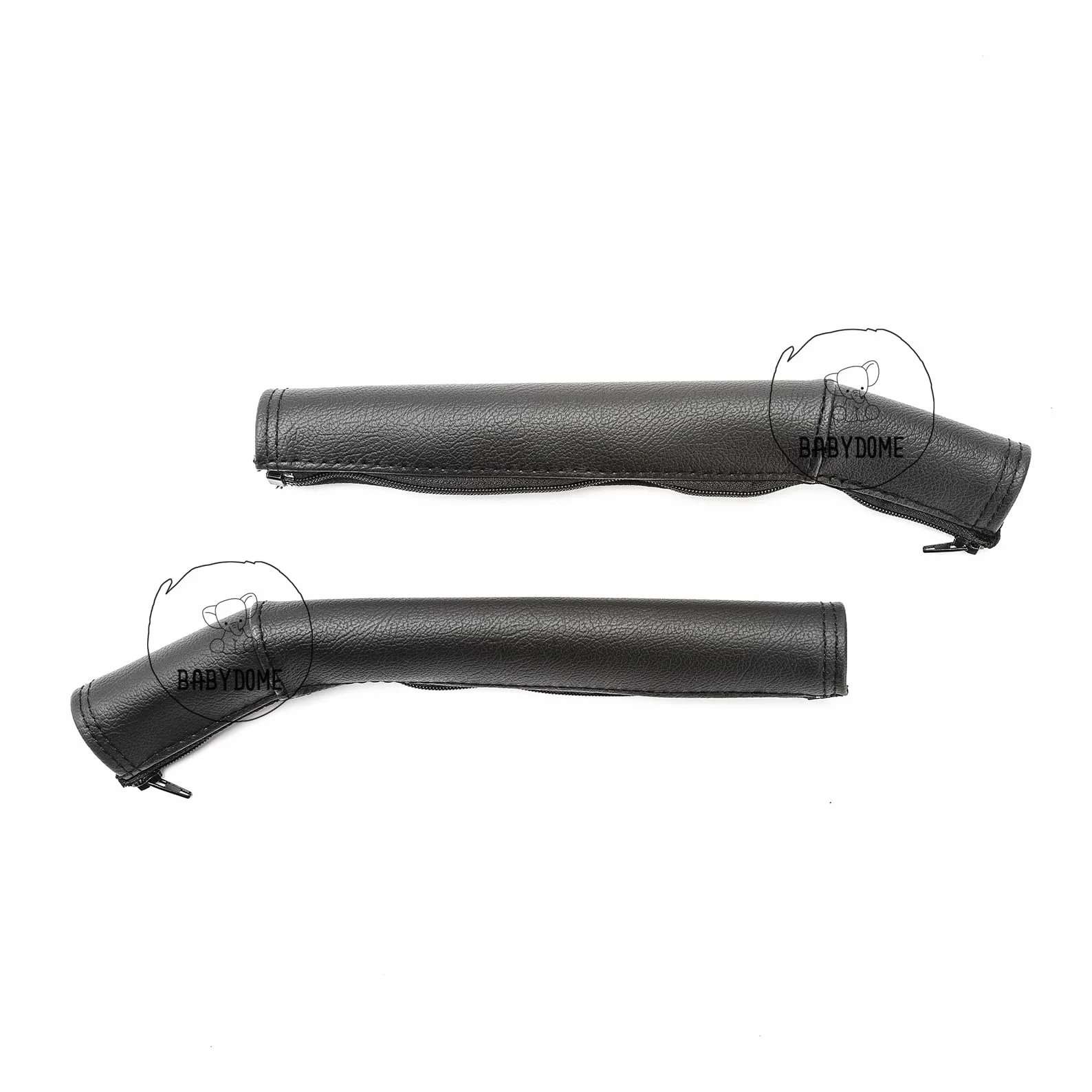 Pack Fundas manillar compatible con Bugaboo CAMELEON 3 y 3 PLUS. Fabricación artesanal en España en Polipiel Premium. Resistencia al sol, manchas, desgaste y decoloración. Color Negro.