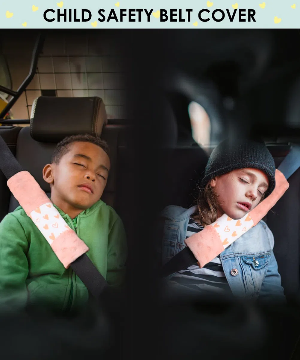 4 Piezas Protectores para Cinturones de Coche para Niños,Arnés Seguridad Silla Coche,Almohadillas para cinturón de Seguridad de Coche para el cinturón de Seguridad para portabebés (25 * 5.7cm)