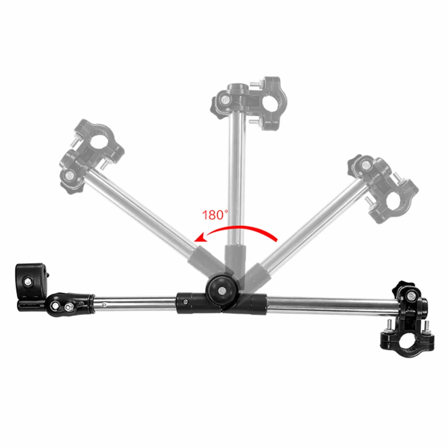 Soporte de Paraguas para Cochecito, Soporte de Montaje de Paraguas de Bicicleta de Silla de Ruedas Ajustable de Acero Inoxidable Paraguas Manillar Soporte para Bicicleta Cochecito Andador
