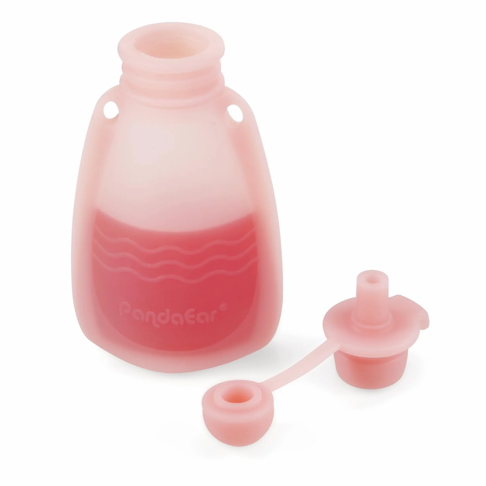 PandaEar Bolsas de Comida para Bebés de Silicona Reutilizables, Paquete de 7 Bolsas de Apriete para Niños Pequeños, Almacenamiento de Comida para Bebés Recargable de Silicona sin BPA, 160 ml