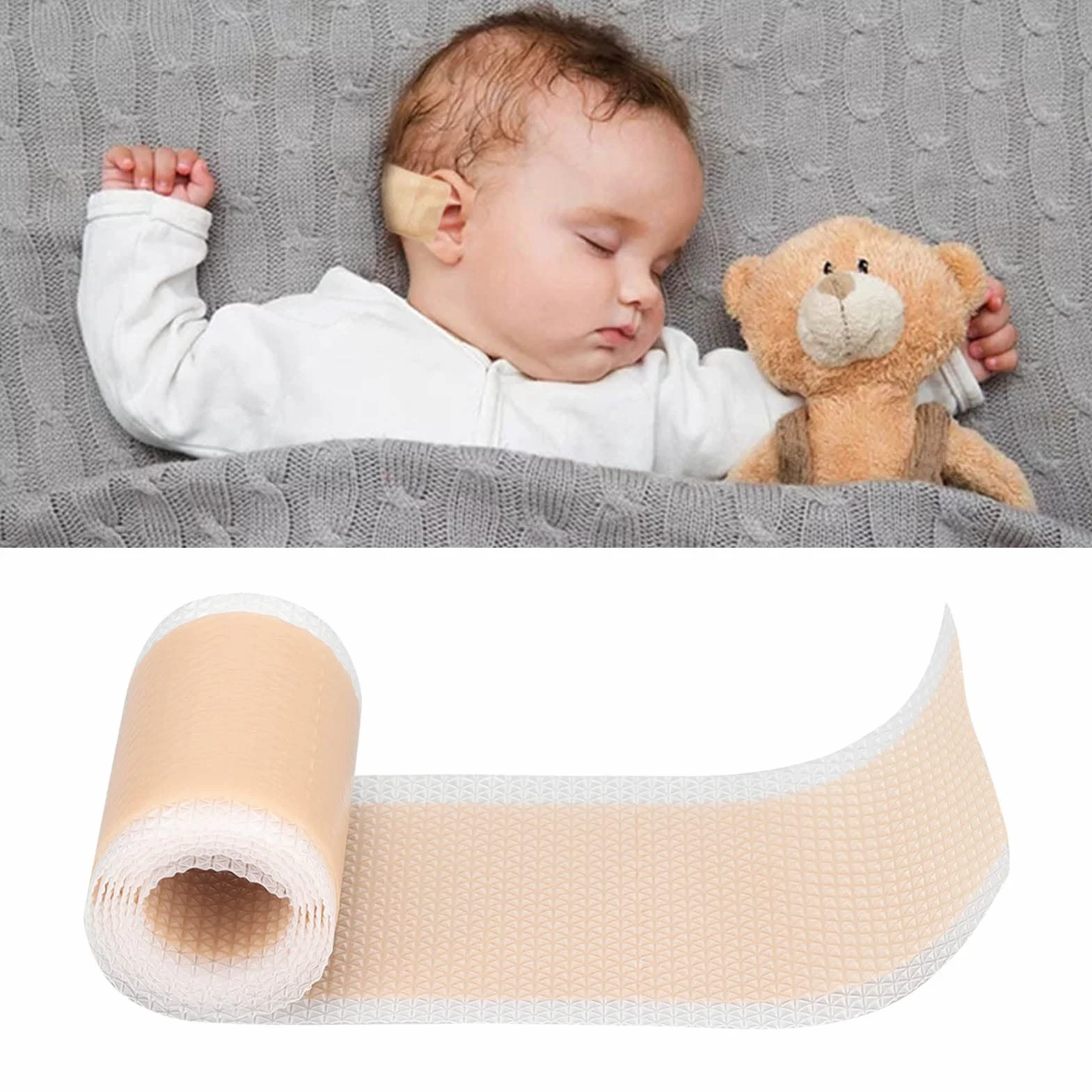 Parche de Valgo para Aurícula de Bebé, Oreja de Bebé Recién Nacido, Pegatinas de Parche de Oreja Sobresaliente para Niños,Oreja de Niños, Cinta de