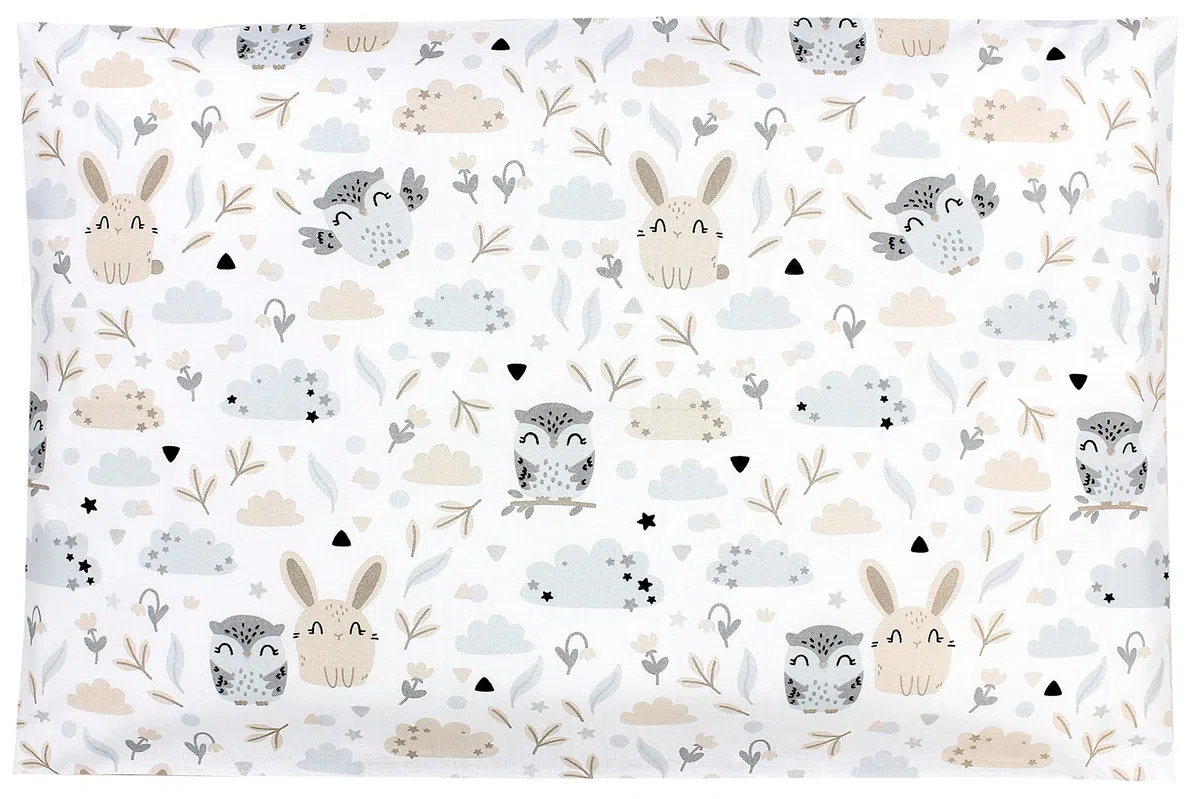 TupTam Fundas de Cojin con Diseño Decorativo para Niños Paquete de 2, Conejo/Búho, 50 x 50 cm