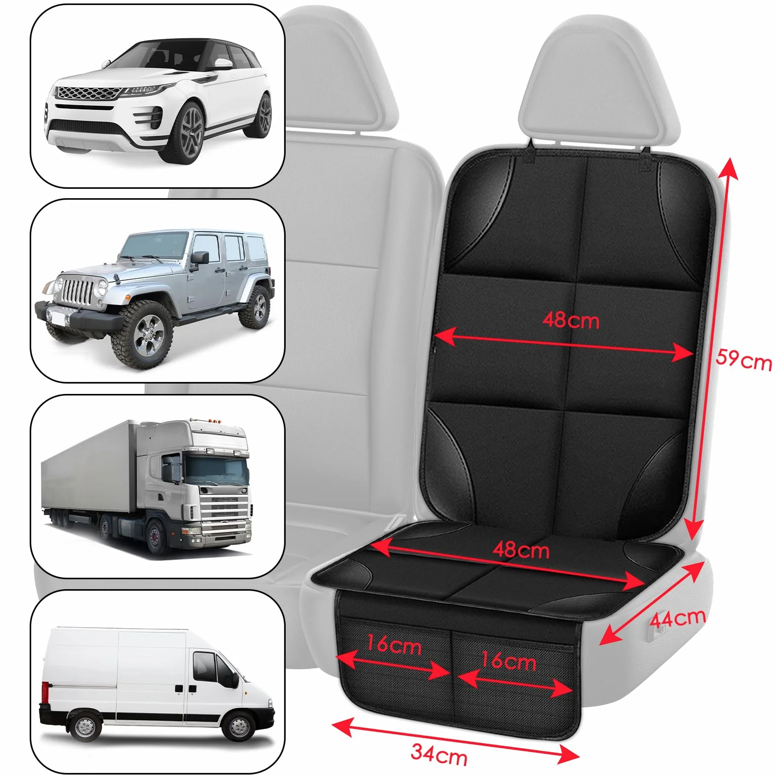 Gigmeta Protector de Asiento para niños, Antideslizante, Impermeable, Protector de Asiento Trasero para portabebés, Asiento Infantil y Mascotas, ISOfix Adecuado para Todos los Asientos Infantiles