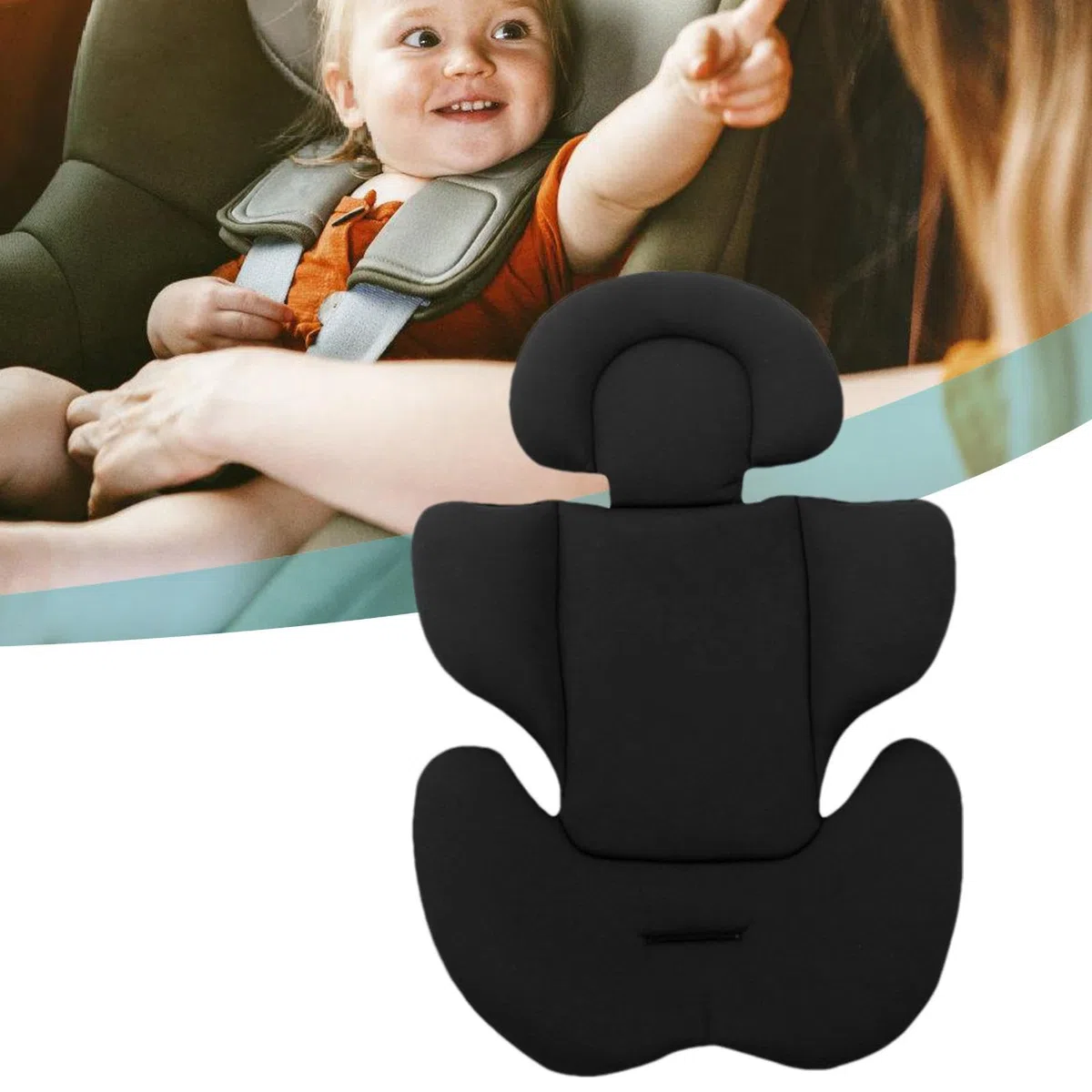 Genérico Cojín para Cochecito Bebé - Cojín para Asiento De Automóvil para Recién Nacido | Cojín para Asiento De Coche De Bebé | Soporte para La Cabeza Y El Cuerpo del Asiento De Automóvil