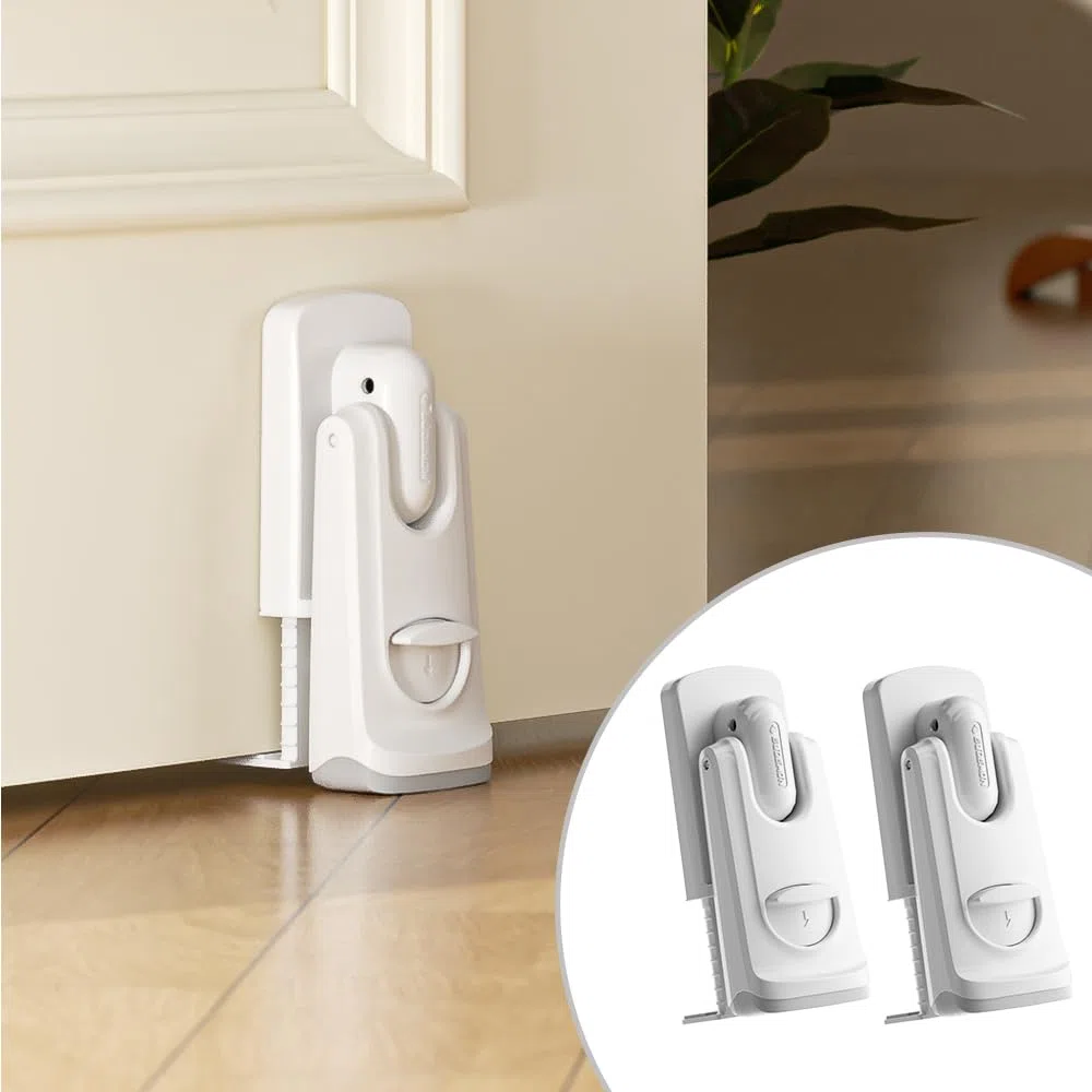 EUDEMON Tope de puerta de seguridad para bebés, protector de pellizco de dedo para niños y tope de puerta para mascotas (2 Piezas)