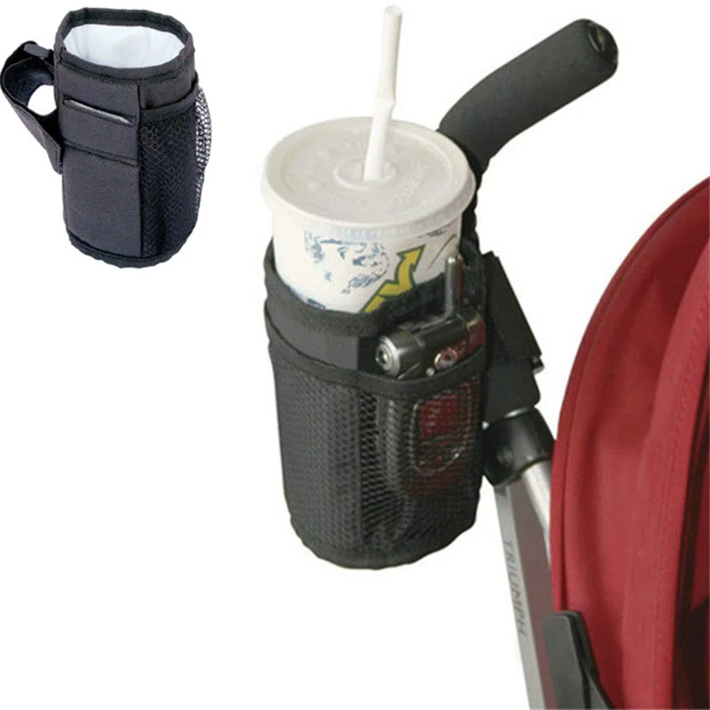 Portavasos Aislado para Cochecito, Impermeable, Acoplable, Portabotellas para la Mayoría de los Cochecitos, Portavasos con Barra Antivuelco para UTV, Silla de Ruedas,