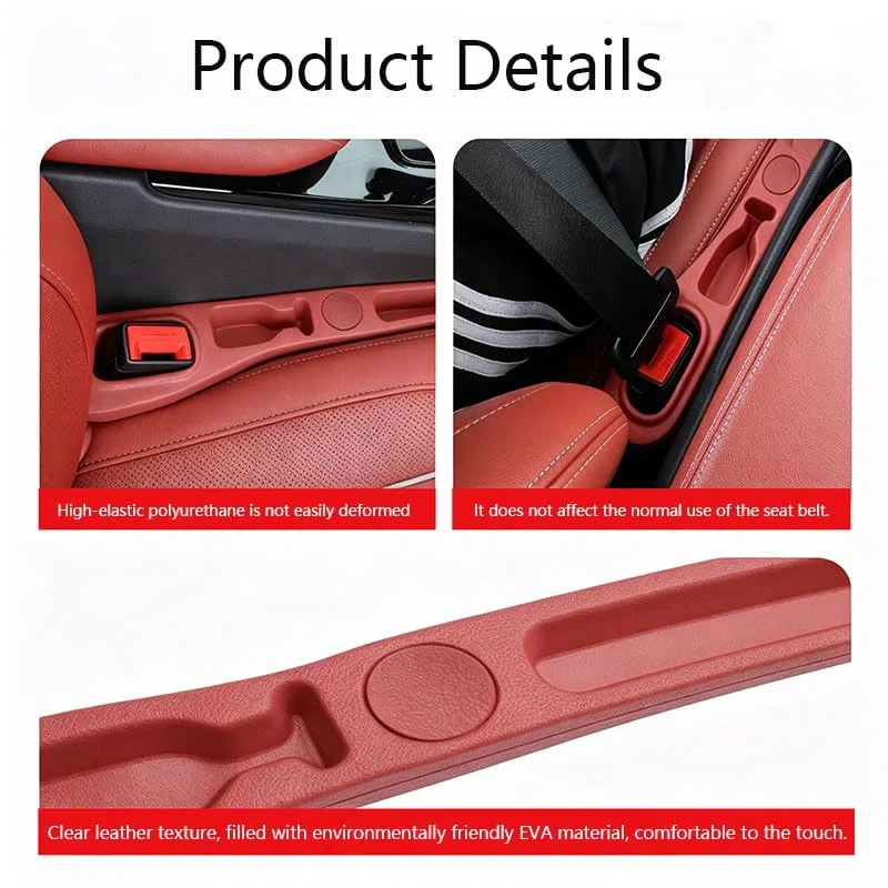 Organizador de Espacio para Asiento de Coche para Dacia Sandero III/Sandero Stepway III 2021-2023 2024 Caja de Almacenamiento Ranura Delantera Bloqueador de Caídas Accesorios,Black