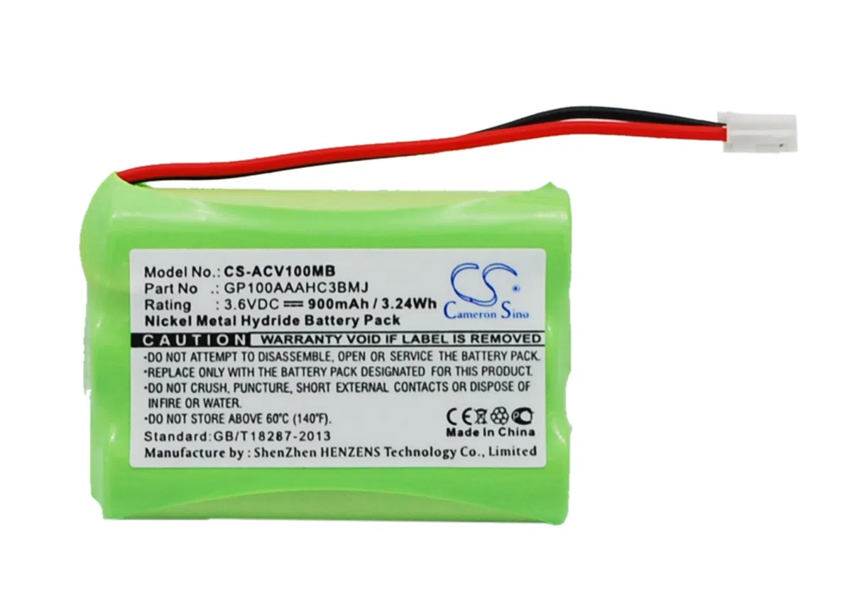 TECHTEK Batería 900mAh Compatible con [Audioline] Baby Care V100, G10221GC001474 sustituye GP100AAAHC3BMJ FBA