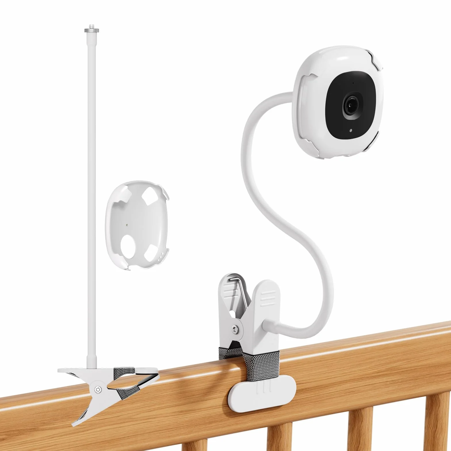 Soporte de Clip Giratorio Flexible para Monitor de bebé Inteligente Nanit Pro, Soporte Giratorio Flexible para Monitor de bebé Inteligente Nanit Pro, sin Perforaciones
