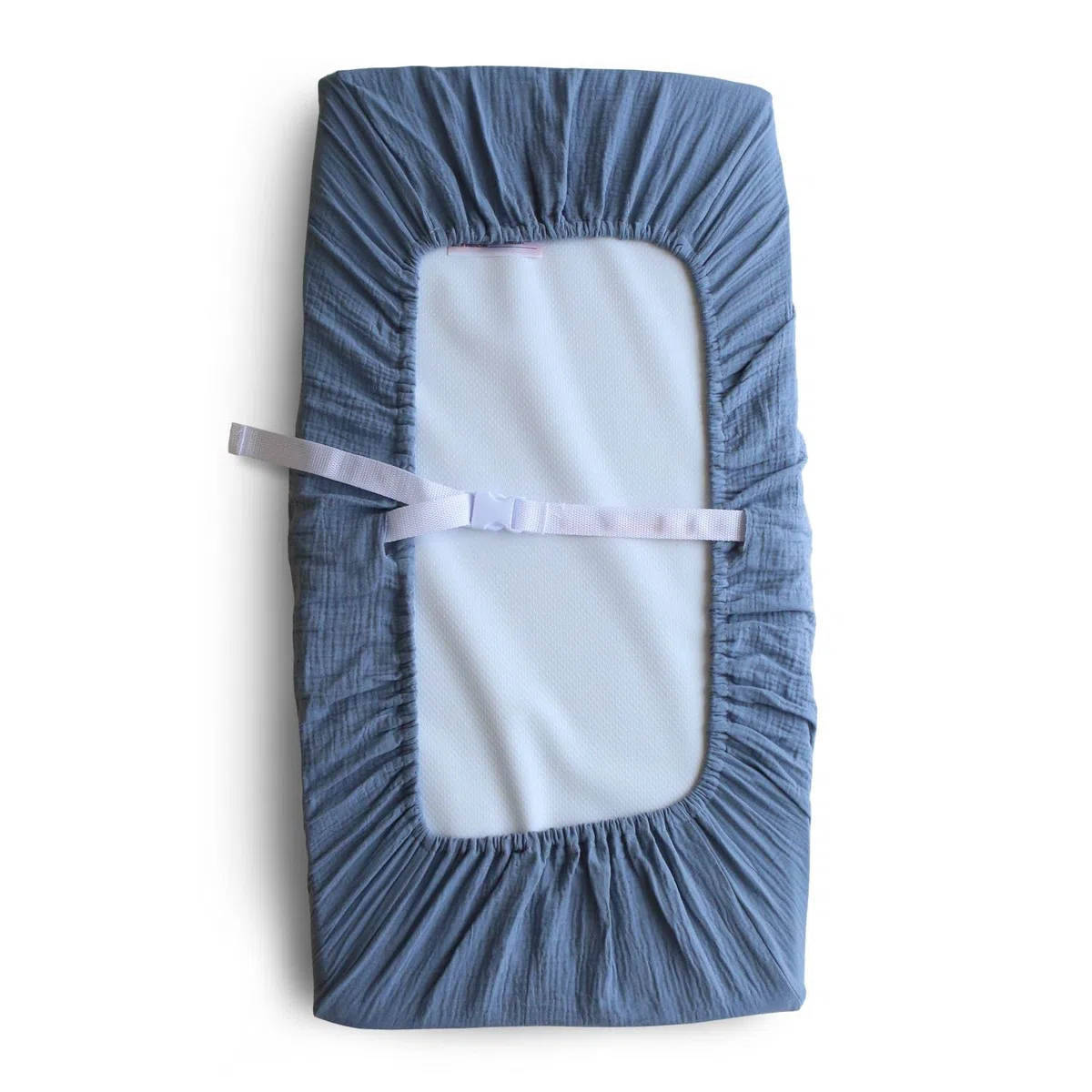 Mushie Funda para Cambiador de Bebé Lavable | 70x45 cm | Adecuado para Cambiador Estándar | Cinturones de Seguridad Ajustables | Accesorios para Bebés Seguros | Tradewinds