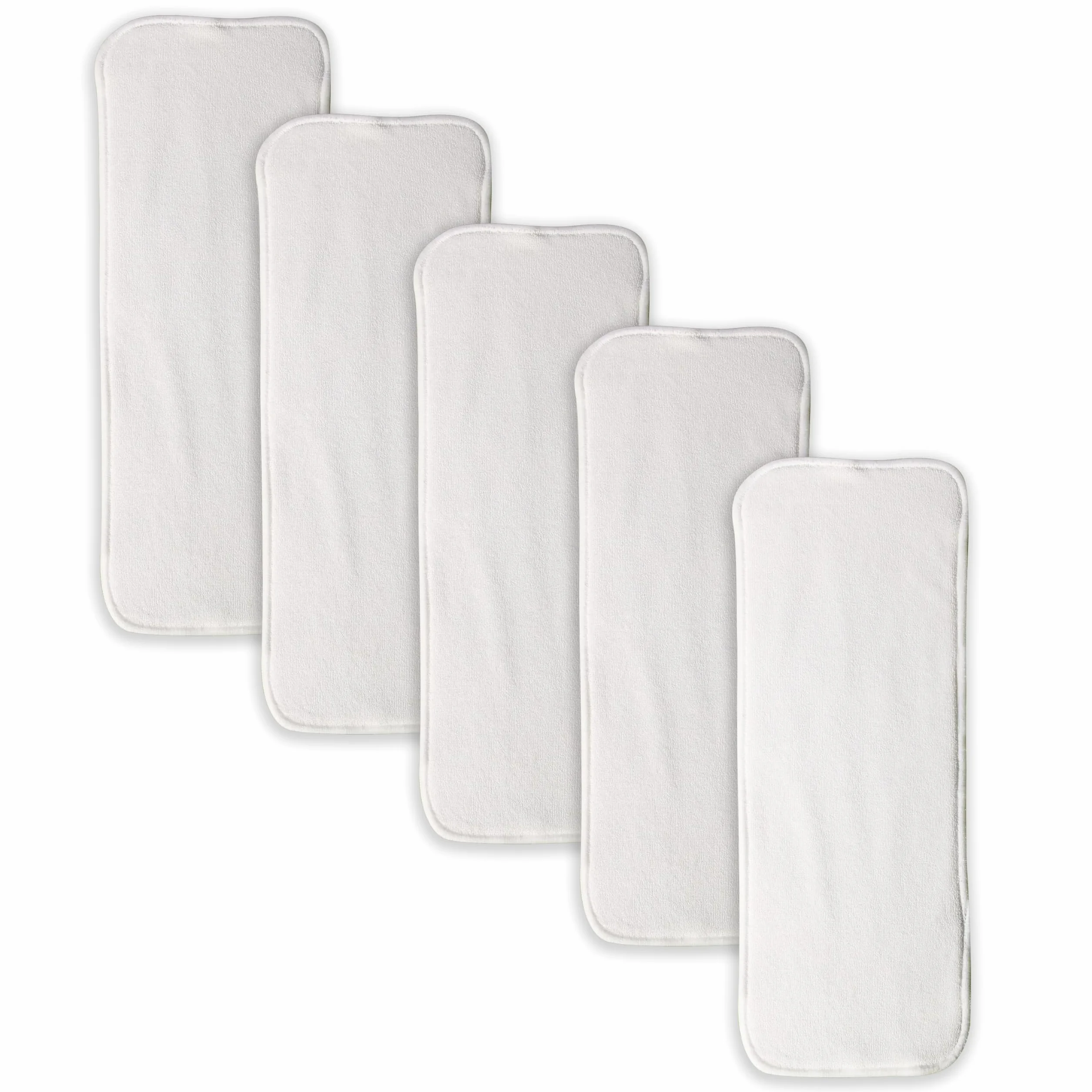5 Eco Bambú Algodón Insertos Forros para Pañales de Bebé Ultra Absorbentes Reutilizables 4 Capas