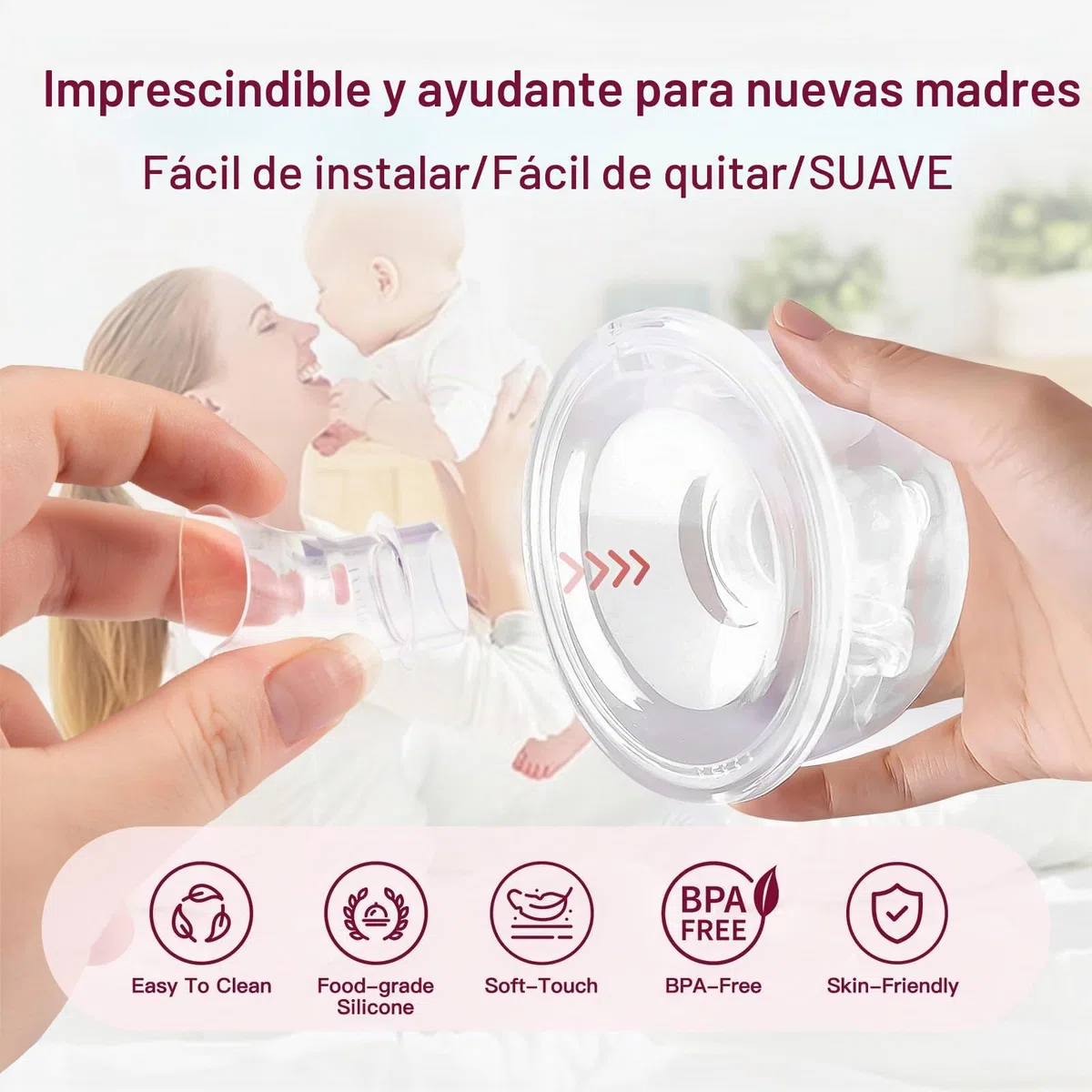 10 insertos de brida 13/15/17/19/21 mm, accesorios de lactancia materna compatibles con la mayoría de bombas de leche eléctricas y manuales, con cepillo de limpieza y tarjeta de medición para pezones