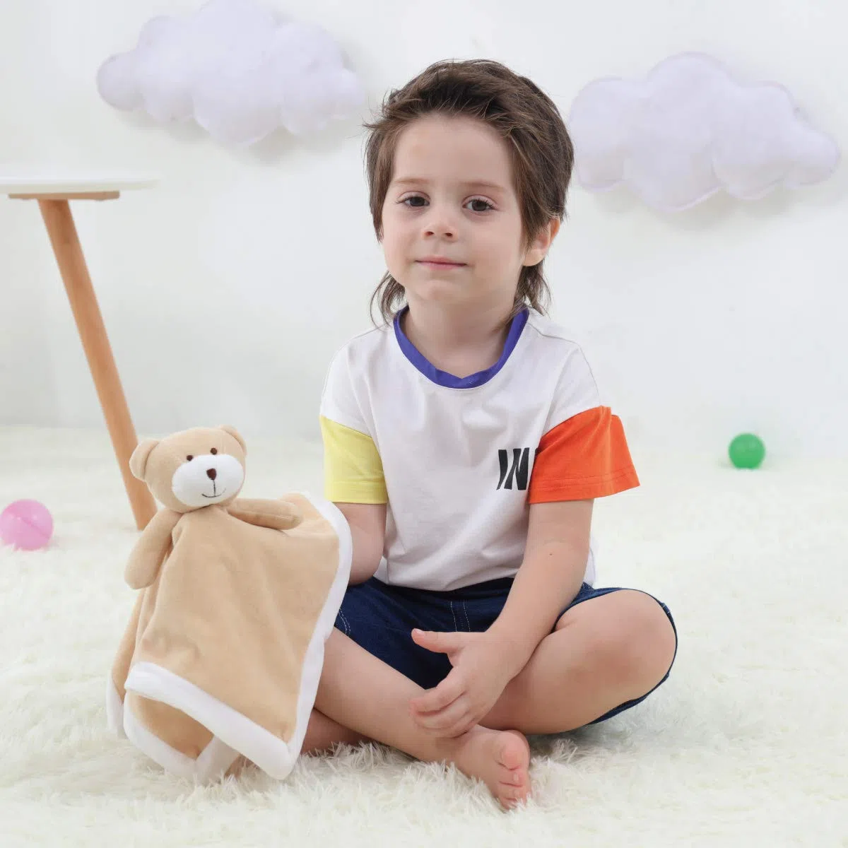 Apricot Lamb - Schlaf-gut Teddybär Schmusetuch Plüsch Komfort Kuscheltier für Babys - weich & waschbar - 32 cm