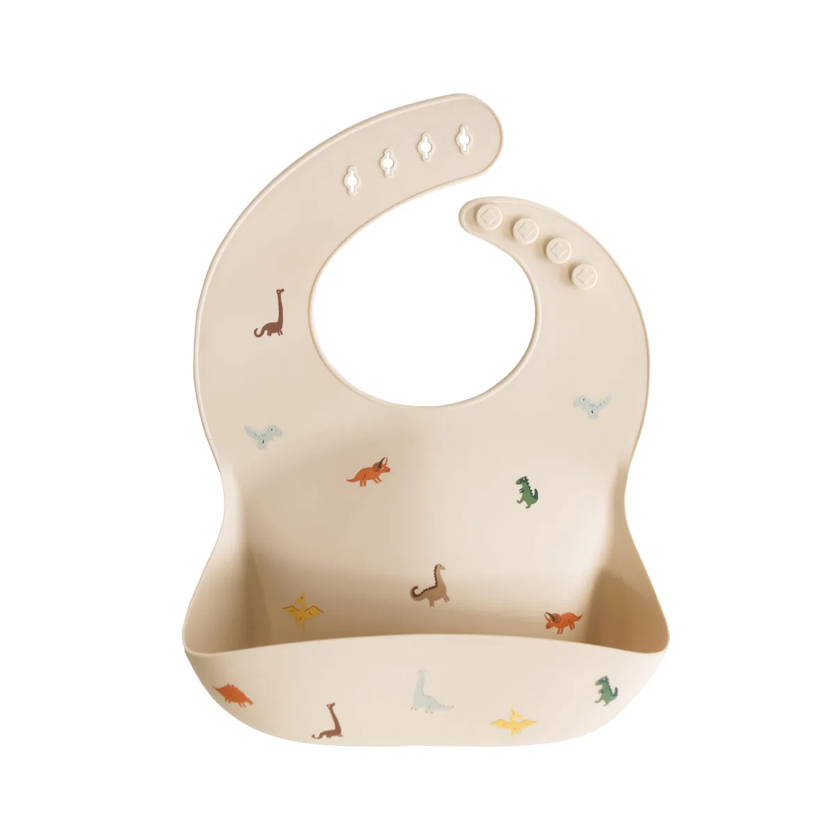 mushie Babero de Silicona para Bebés | Baberos de Alimentación con Bolsillo | Fáciles de Lavar | 4 Tamaños Ajustables | Sin BPA | Accesorio Durable para Niños Pequeños y Niñas |