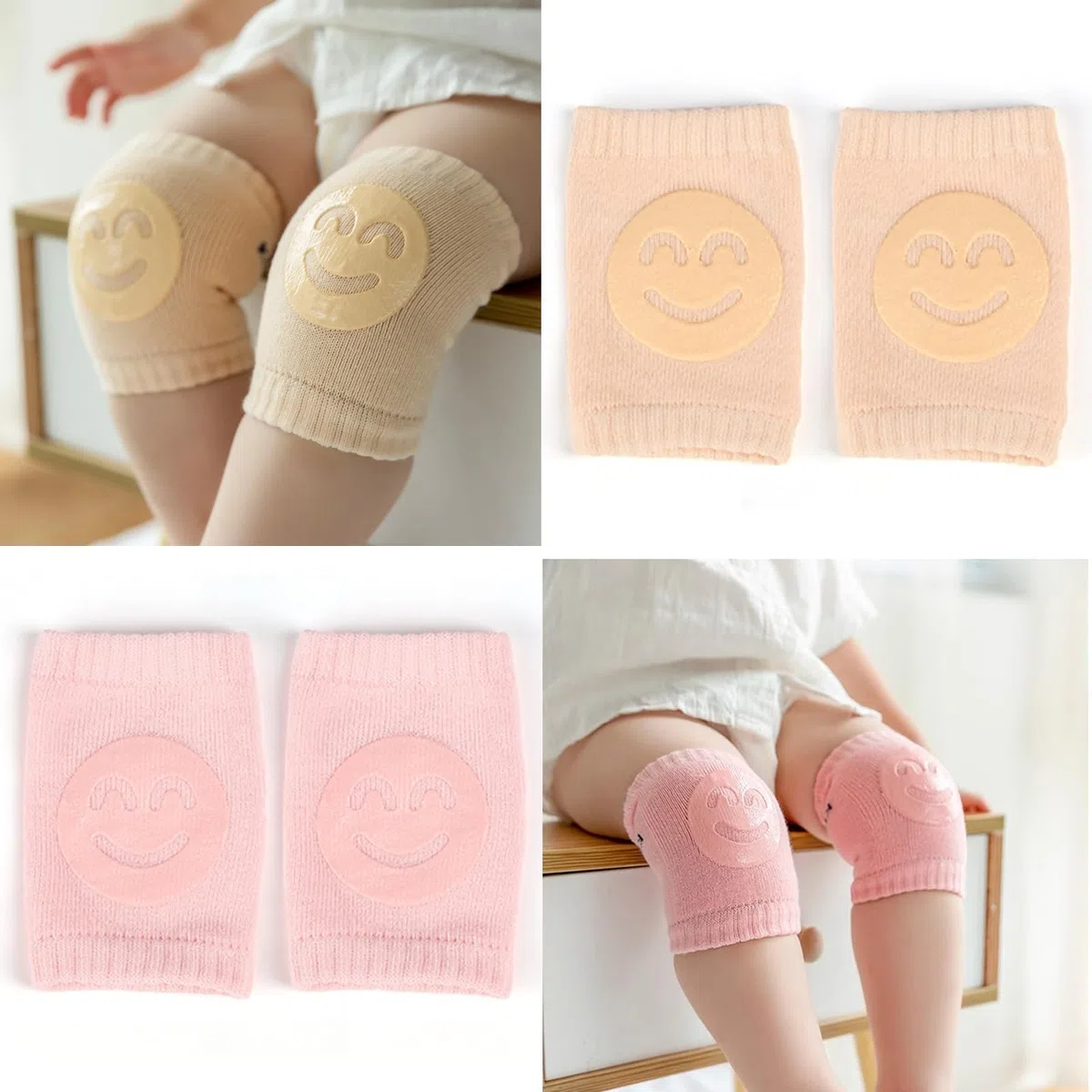 Protector de Cabeza para Bebés, Almohadilla Protectora Ajustable Contra Impactos, Suave y Transpirable, Adecuada para Bebés que Gatean de 4 y 36 Meses (Rosa)