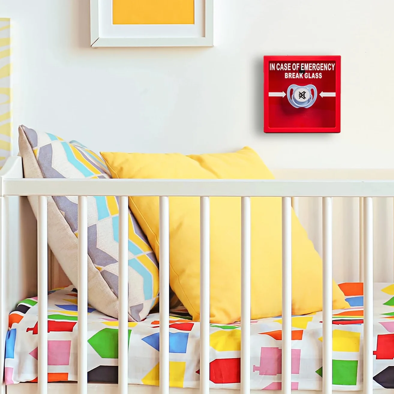 Froster Baby Emergency Frame - In Case of Emergency Break Glass, En Easo de Emergencia Rompa el Cristal, Regalo para Nuevos Padres, para Padres Primerizos, Regalo Nuevo Papá, Nueva Mamá