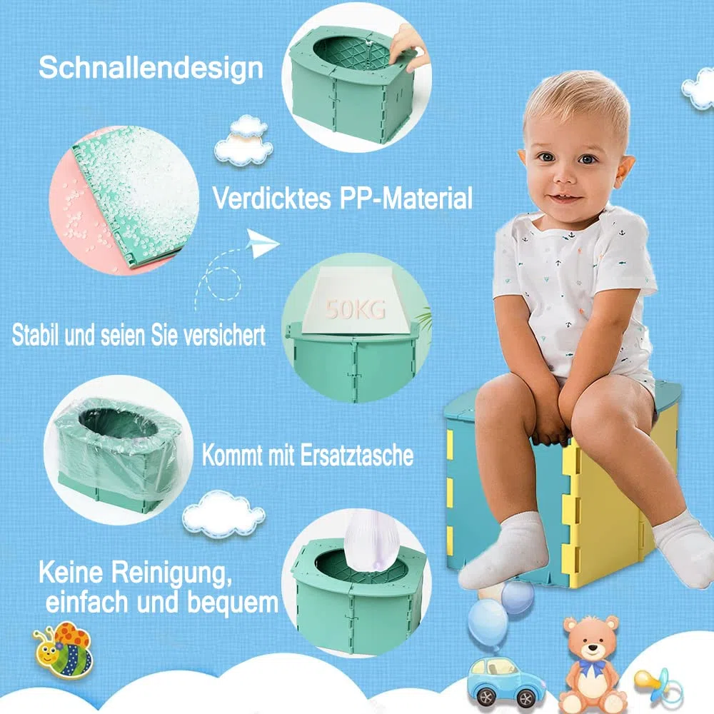 Orinal plegable para bebe,Orinal de Viaje para Niños,Inodoro Infantil Plegable,Orinal portatil infantil plegable,Asiento Inodoro Plegable,Orinal wc infantil (Rosa)