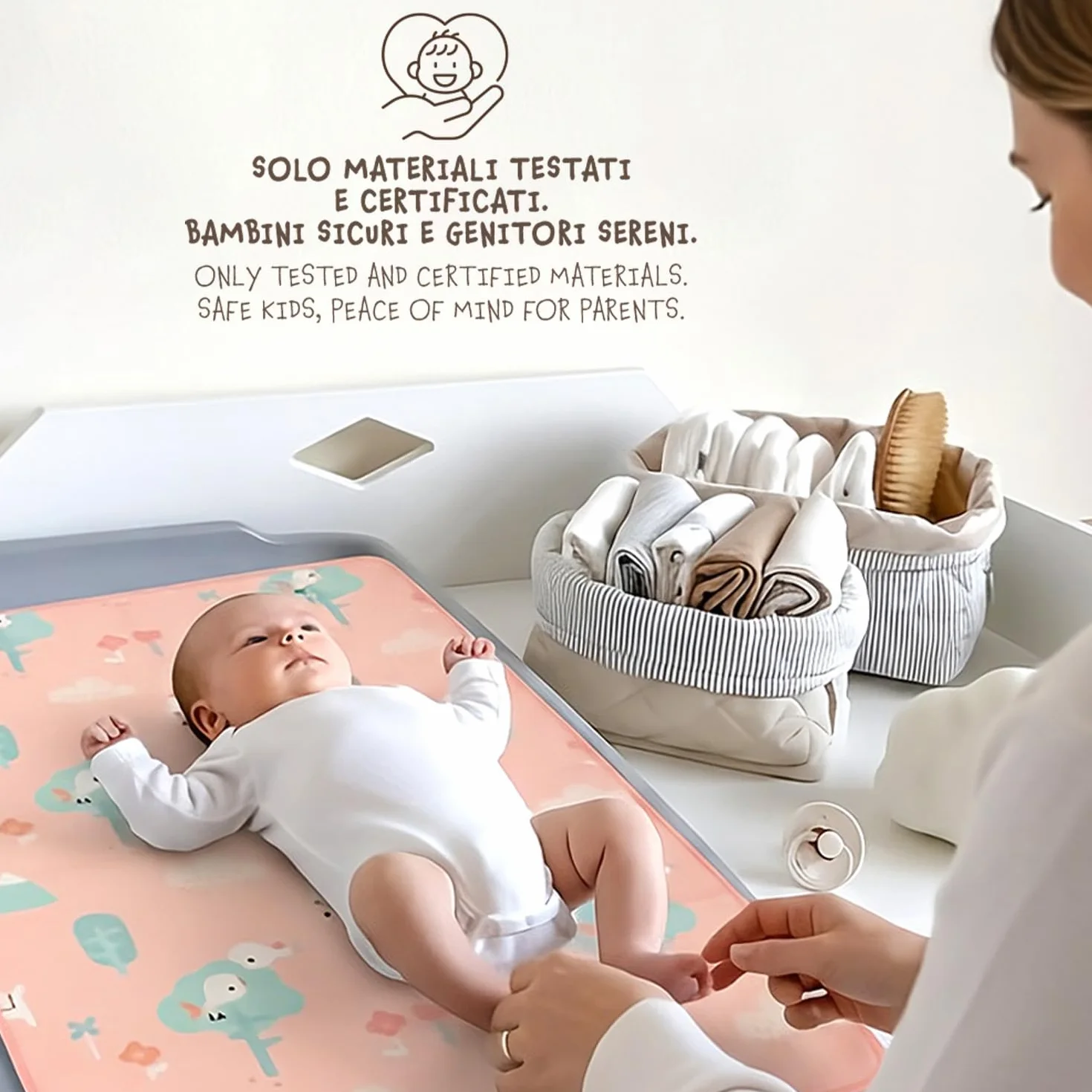 PERLETTI Empapadores Bebe Cambiador Cuna 50x70 cm Reutilizables - Empapador Impermeable Cambio Pañales Protector de Cambiador Niños Recien Nacidos (Set Rosa + Verde, 50x70 cm)
