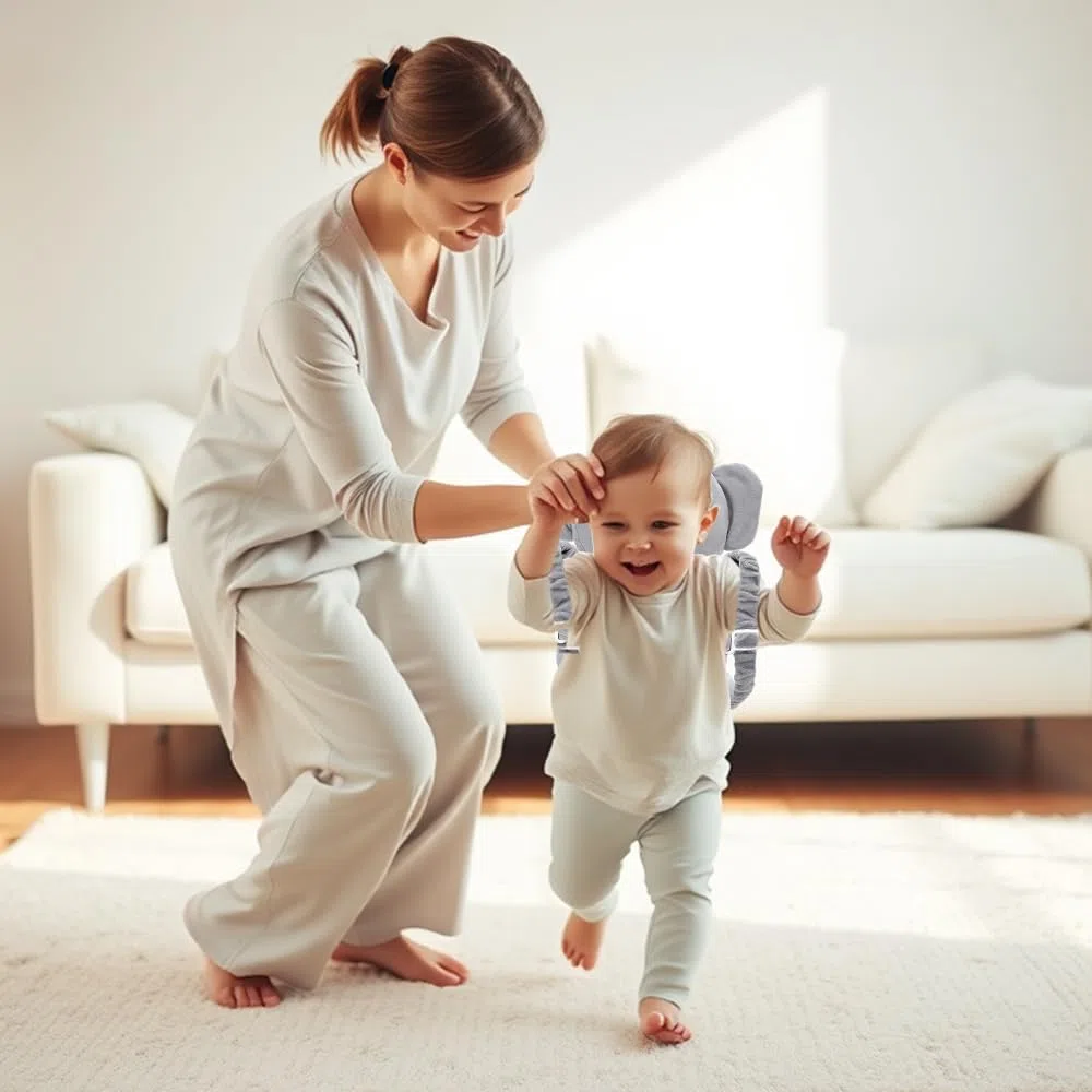 Protector de Cabeza para Bebé Koala, Mochila Anticaídas Ajustable con Rodilleras y Calcetines Antideslizantes, Protector de Cabeza para Bebe, Protección para Gateo y Primeros Pasos 6–24 Meses