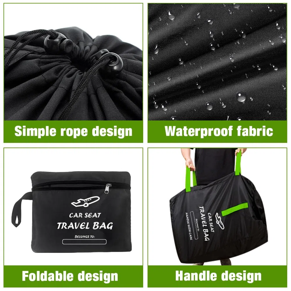 Bolsa de Transporte para Asiento Infantil, Impermeable Bolsa de Transporte Cochecito, Bolsa de Viaje para Viajes en Avión, Resistente al Agua, con Correa para el Hombro (86x46x46)