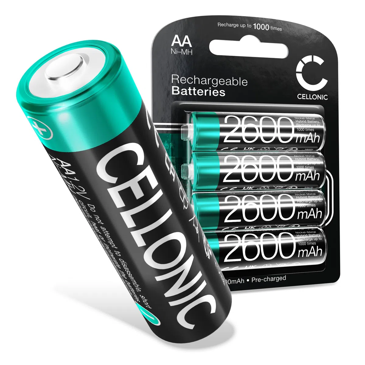 CELLONIC 4X Batería para Babyphone Compatible con Philips Avent SCD713,SCD503 - (2600mAh, 1.2V)