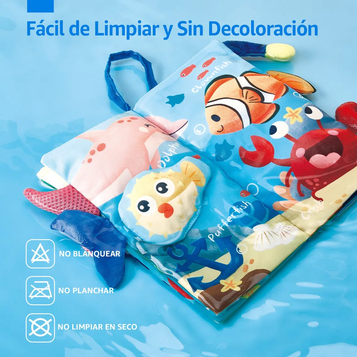 hahaland Libros Bebe Juguetes Bebes 0-3 6-12 Meses 2PCS Libros de Tela Blandos para Bebes Recien Nacido Niños Educativo Juguetes Niños 1 año, Animales Libro Sensorial Suave de Actividades para Bebé