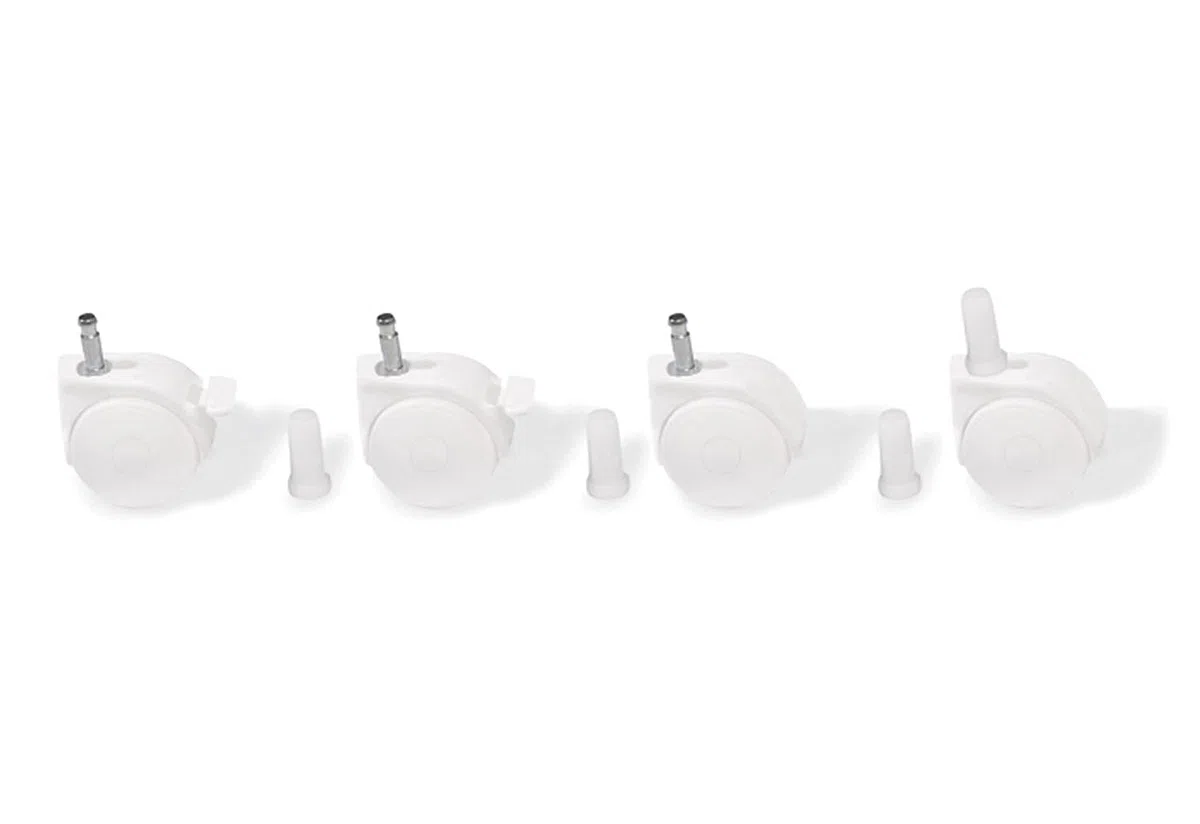 Juego de ruedas Pinolino , blanco, juego de 4 con fundas