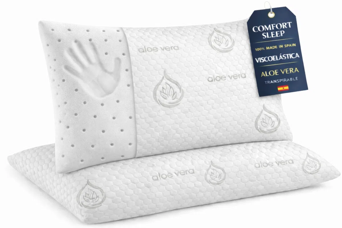 Dear Friend | Almohada Bebe plagiocefalia 49x27 Viscoelástica ergonómica y Transpirable – Almohada Bebe 0-3 Años plagiocefalia con Doble Funda y Apoyo Infantil