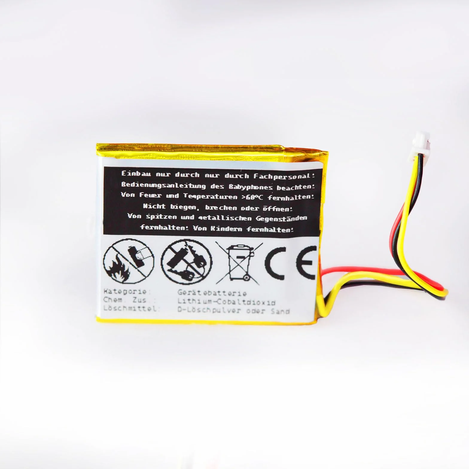 Batería para vigilabebés GHB, BOIFUN, Lionello, TrueLife, Luvion, Oretti, Cosansys babyfon y Otros (Tipo B, 3 Cables)