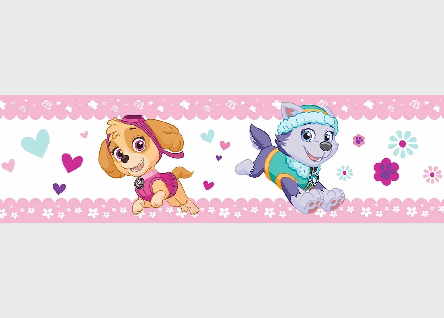 Cenefa autoadhesiva de la Patrulla Canina Pup Power para habitación infantil, de AG Design 500 x 14 cm | AWBD 8014