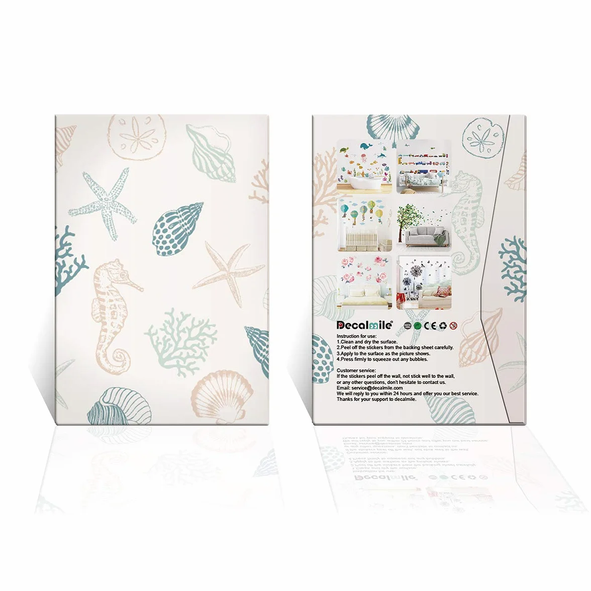 decalmile Pegatinas de Pared Bajo el Mar Tropical Peces Vinilos Decorativos Tortugas Delfín Ballena Algas Adhesivos Pared Habitación Infantiles Niños Bebés Guardería Baño
