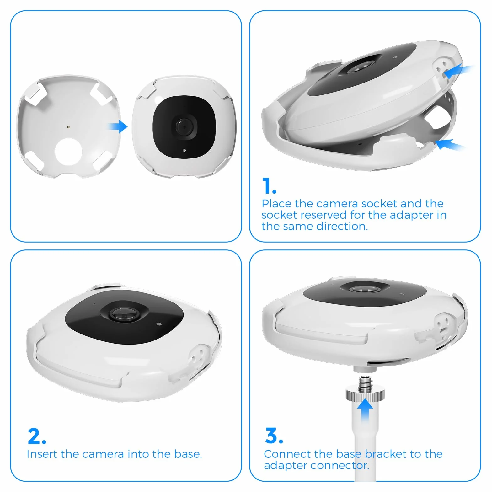 Soporte de Clip Giratorio Flexible para Monitor de bebé Inteligente Nanit Pro, Soporte Giratorio Flexible para Monitor de bebé Inteligente Nanit Pro, sin Perforaciones