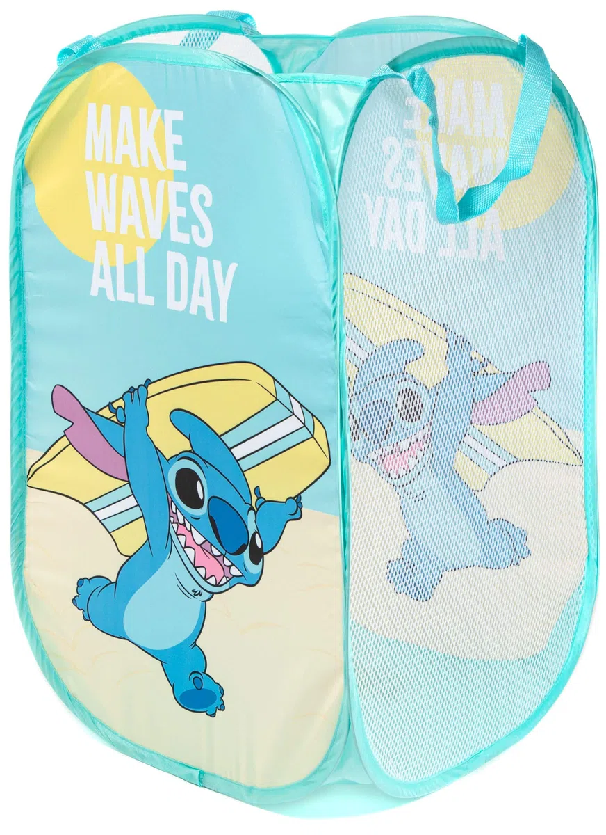 Jay Franco Disney Lilo and Stitch - Cesta desplegable para ropa o juguetes (80 L)