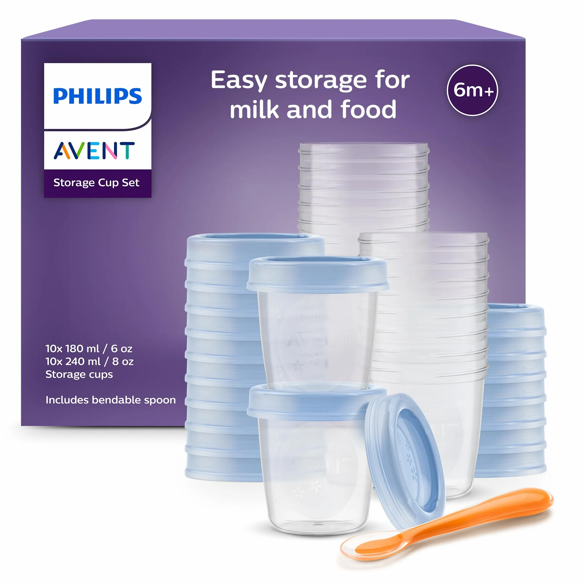 Vaso de almacenamiento de comida Philips Avent (modelo SCF721/20)