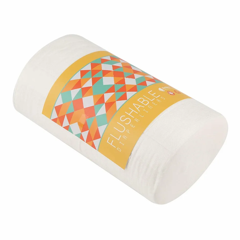 100 Protectores de pañales biodegradables y Desechables | Almohadillas de Tela supersuaves y Altamente absorbentes para una Limpieza fácil | Material Seguro de Fibra de bambú | 18 x 28 cm