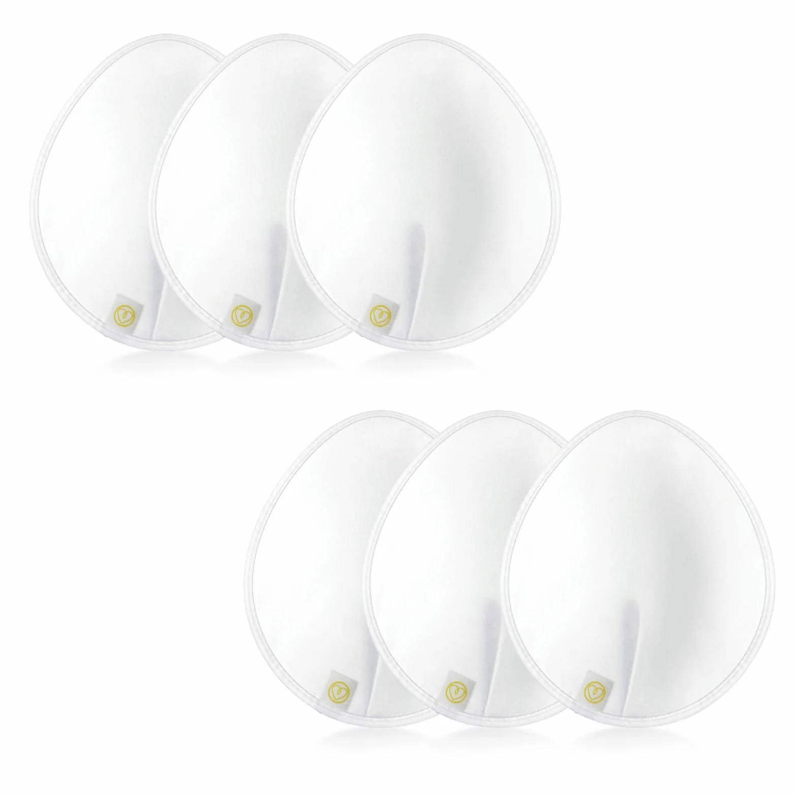 First Days Maternity - Almohadillas reutilizables para el pecho - Almohadillas de tamaño extragrande, paquete de 6 almohadillas lavables para lactancia, algodón orgánico (paquete de un paquete)