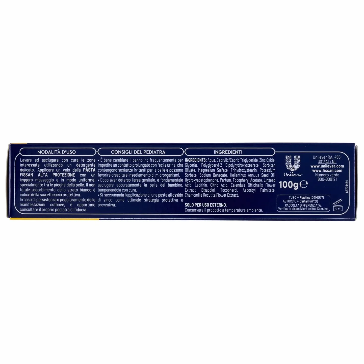 Fissan Pasta de alta protección, tratamiento calmante antirozaduras y enrojecimientos de 100 g