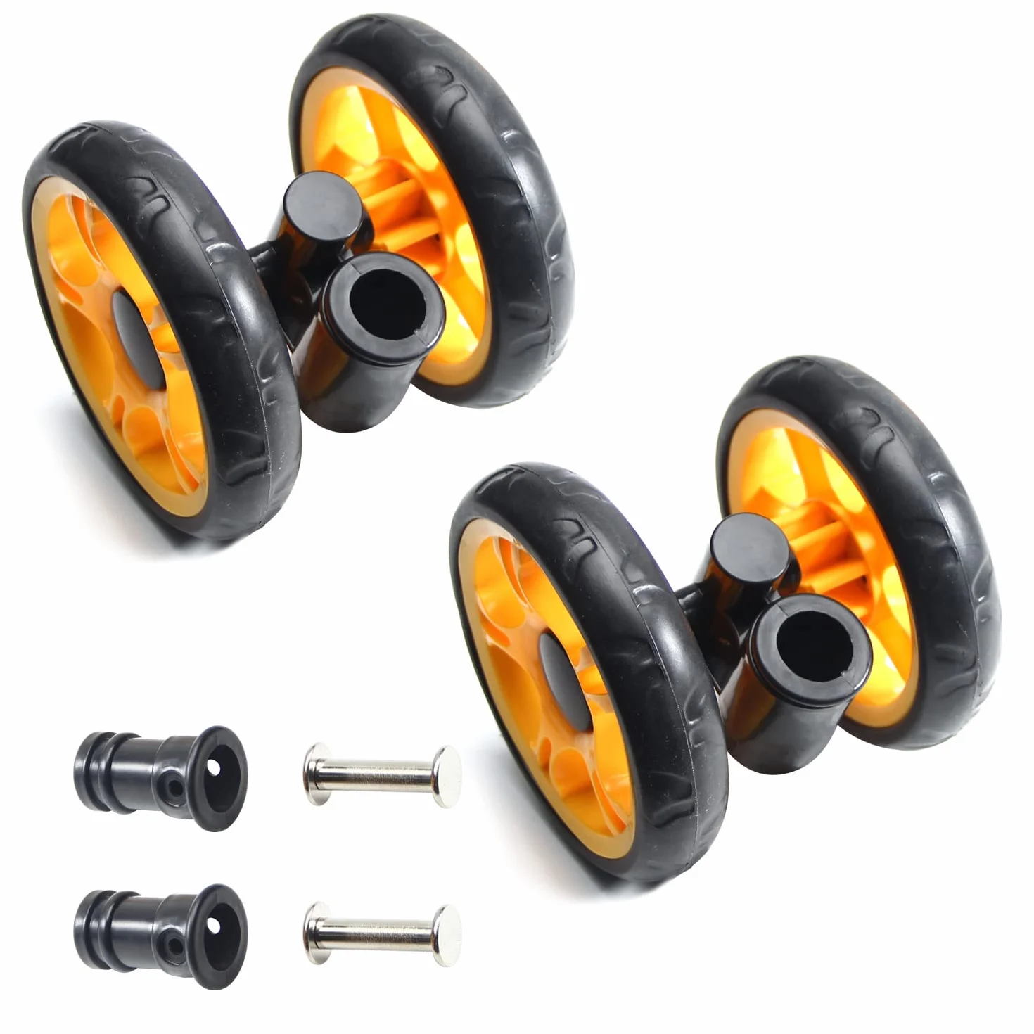 MroMax Jueda de Cochecito Giratoria 120mm x 25mm Para Tubos Circulares de 19mm - Plástico de Repuesto